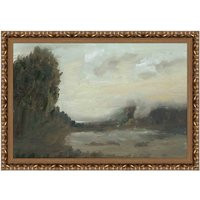 Framed. Midnight Landscape. Framed Landscape Art. Moody Country Painting Large | Etsy (US)