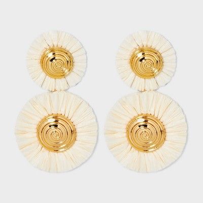 SUGARFIX by BaubleBar Threaded Drop Earrings - Light Off-White | Target