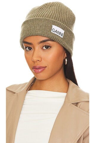 Light Structured Rib Knit Beanie
                    
                    Ganni | Revolve Clothing (Global)