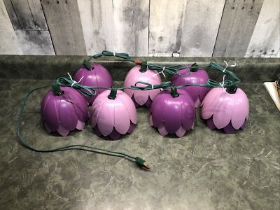 Vintage NOMA Blow Mold Tulip Patio Party TIKI RV String 7 Lights Pastel Purple | eBay US