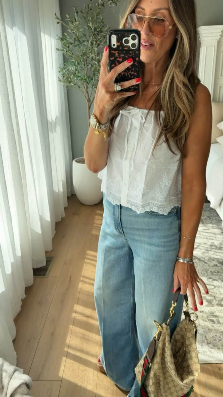 The easiest outfit formula lately 🤍A pretty white top + wide leg denim = instantly put together (with zero effort)

casual outfits, wide leg jeans, summer style, everyday outfit, effortless style, neutral outfit, themominstyle 

#LTKootd #LTKSeasonal #LTKMothersDay
