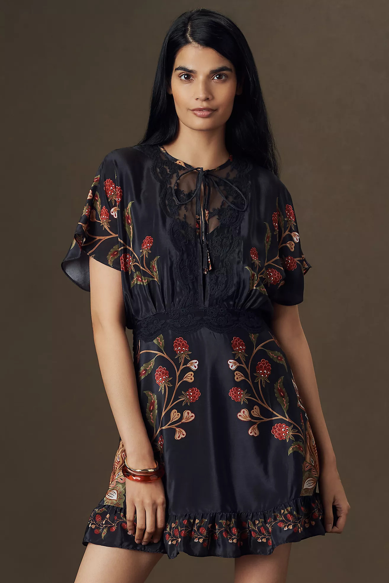 Farm Rio Berry Garden Mini Dress | Anthropologie (US)