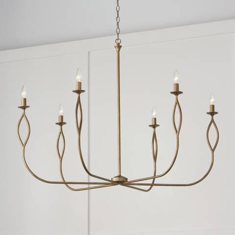 Capital Lighting Cohen 6 Light Chandelier 44" Mystic Luster | Lamps Plus