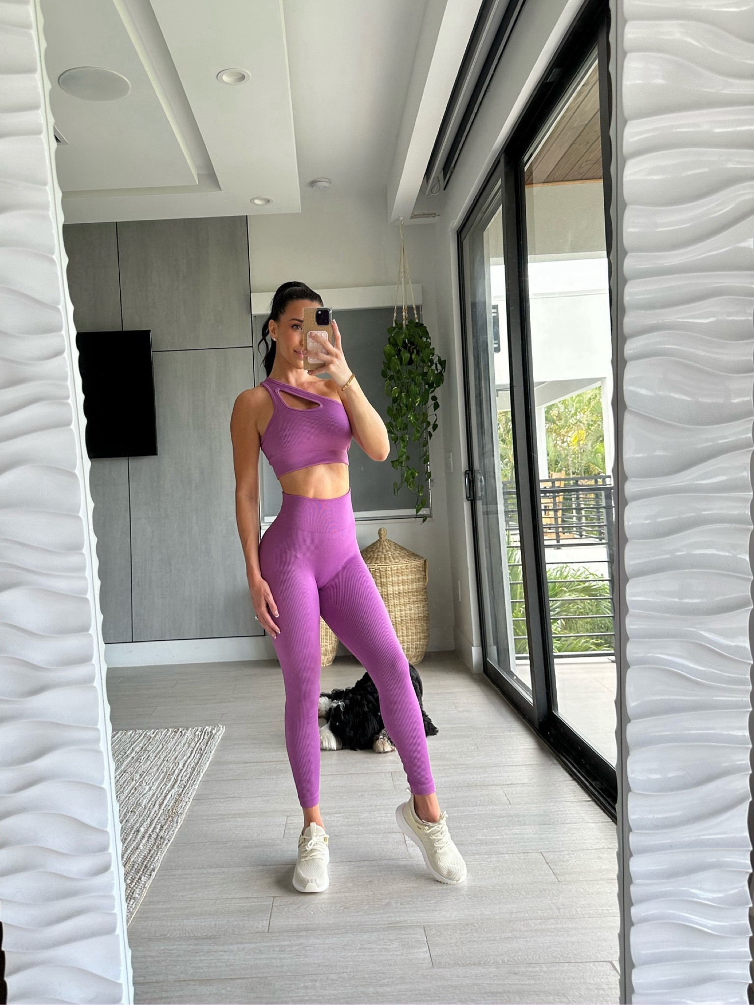 Amazon workout set. 💜 Love how high quality this is! Sneakers are also Amazon! 

#LTKstyletip #LTKfitness