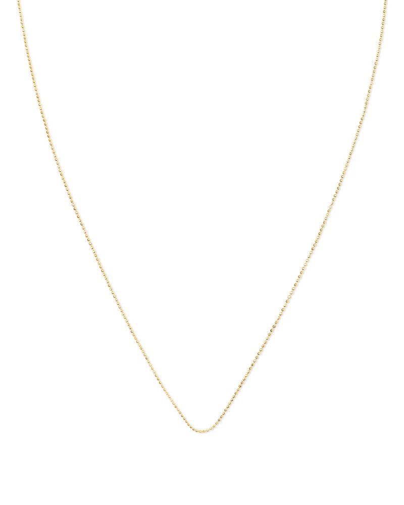 22 Inch Ball Chain Necklace in 18k Gold Vermeil | Kendra Scott