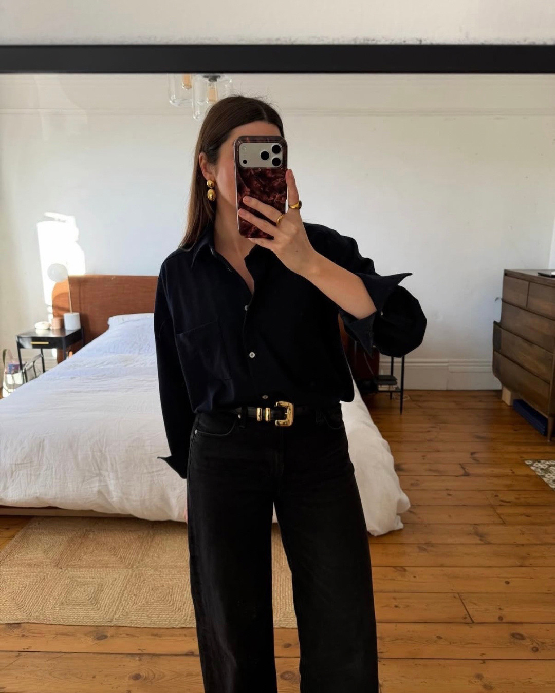 All black outfits with gold details 

#LTKstyletip #LTKwinter