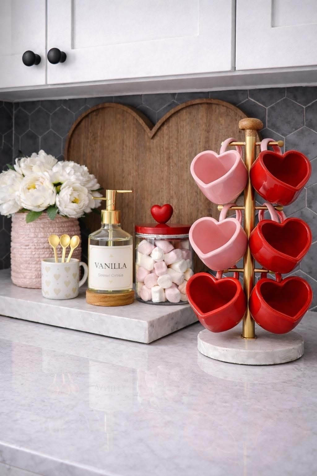 Valentine's kitchen is ready with these cute heart-shaped cutting boards and mugs. Perfect for serving and sipping while celebrating love! 

#LTKHome #LTKValentine #LTKSeasonal