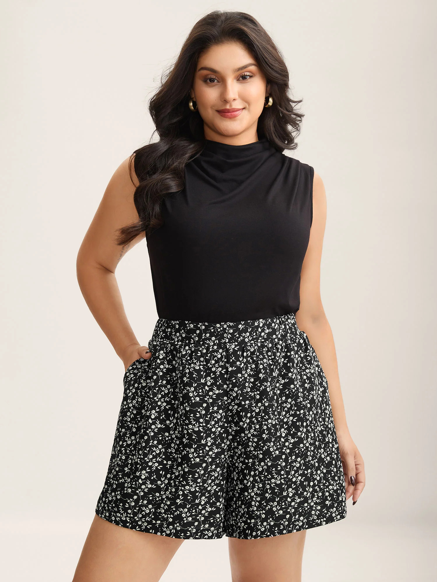 Floral Print Wide-Leg Shorts | Bloomchic