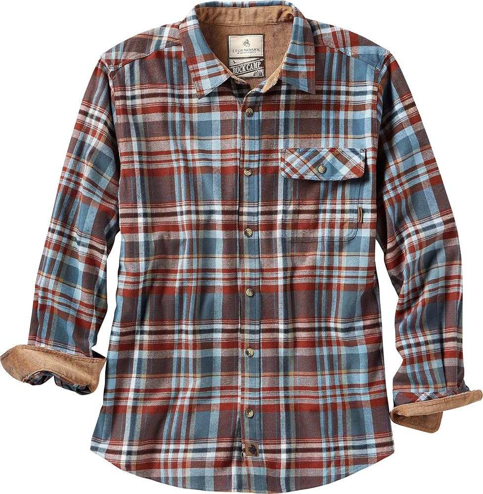 Legendary Whitetails Men's Buck Camp Flannel Plaid Shirt | Amazon (US)