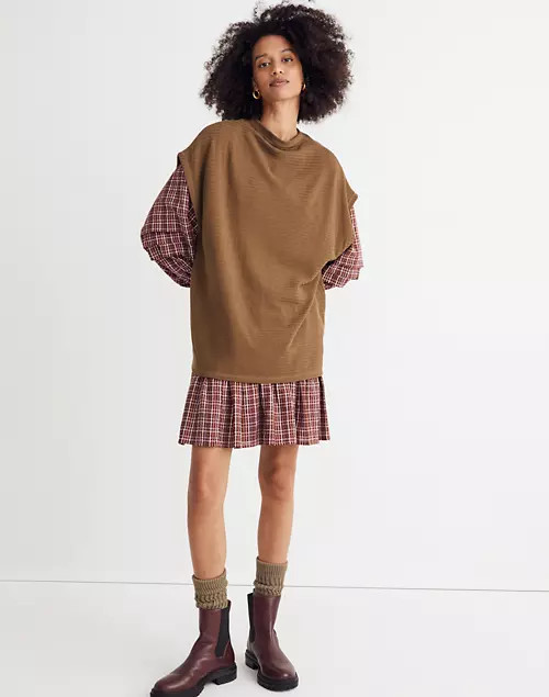 Oversized Funnelneck Tunic Top | Madewell