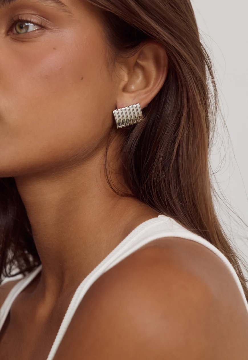 Tabi Earrings | Silver | Cendre