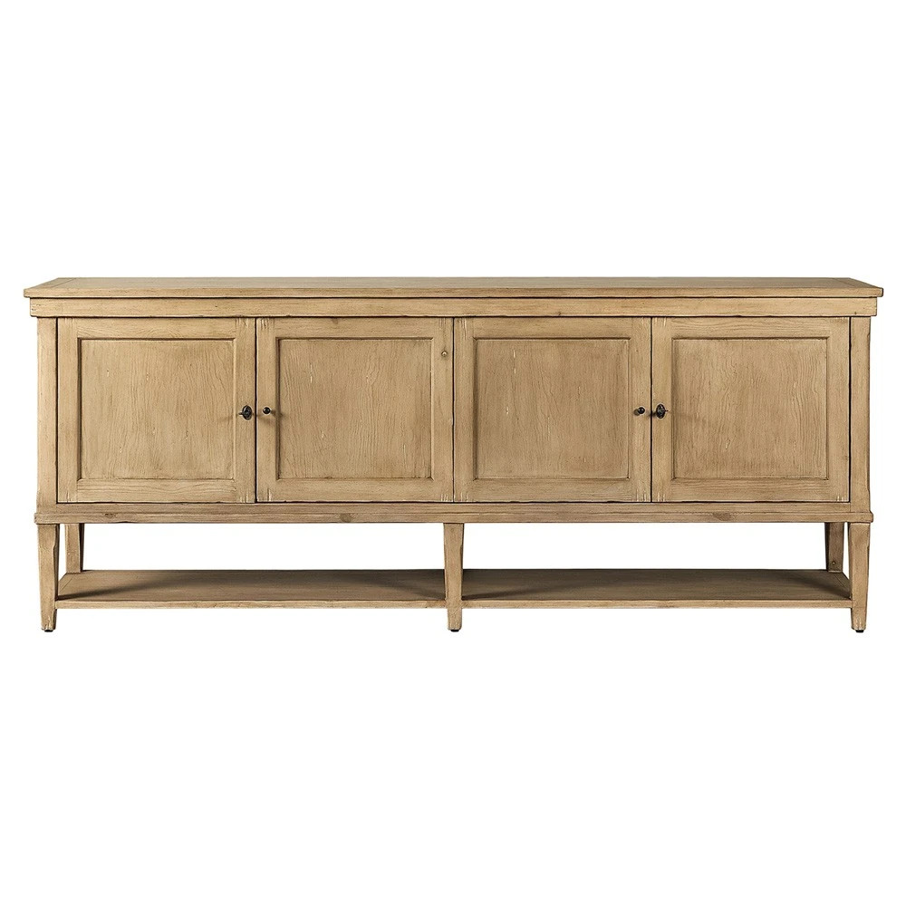 Miles Updated Traditional Aged Brown Wood Sideboard | Kathy Kuo Home