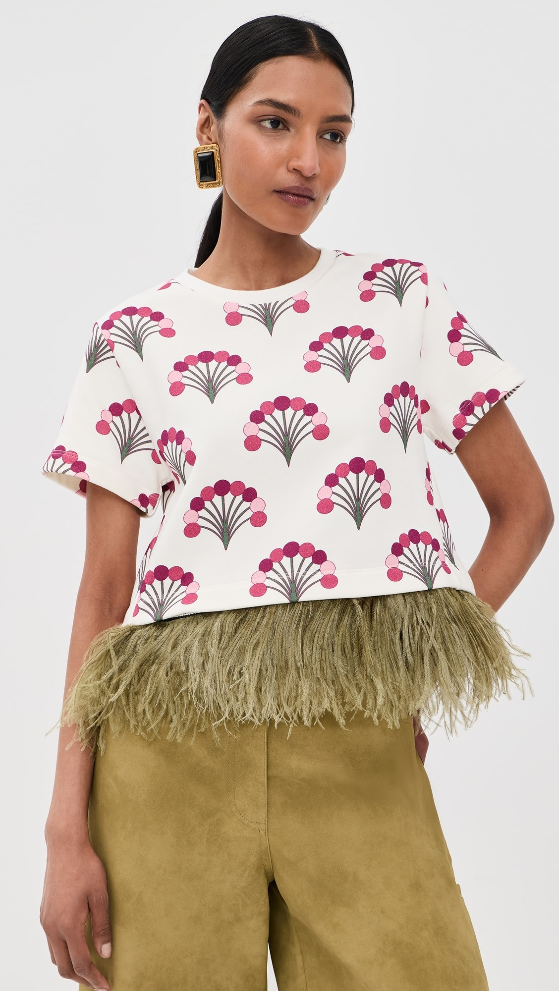 La Scala Tee with Feathers | Shopbop