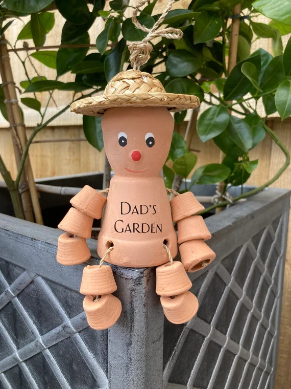 Personalised Plant Pot Man, Dad’s Garden Gift, Father’s Day gift idea, gardener gift for dad,... | Etsy (US)