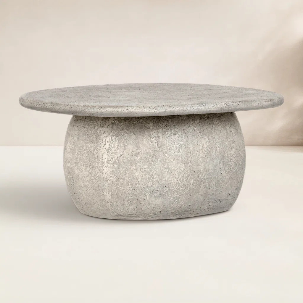 Abbeville Concrete Outdoor Coffee Table , 42'' in. W 42'' in. D | Wayfair North America