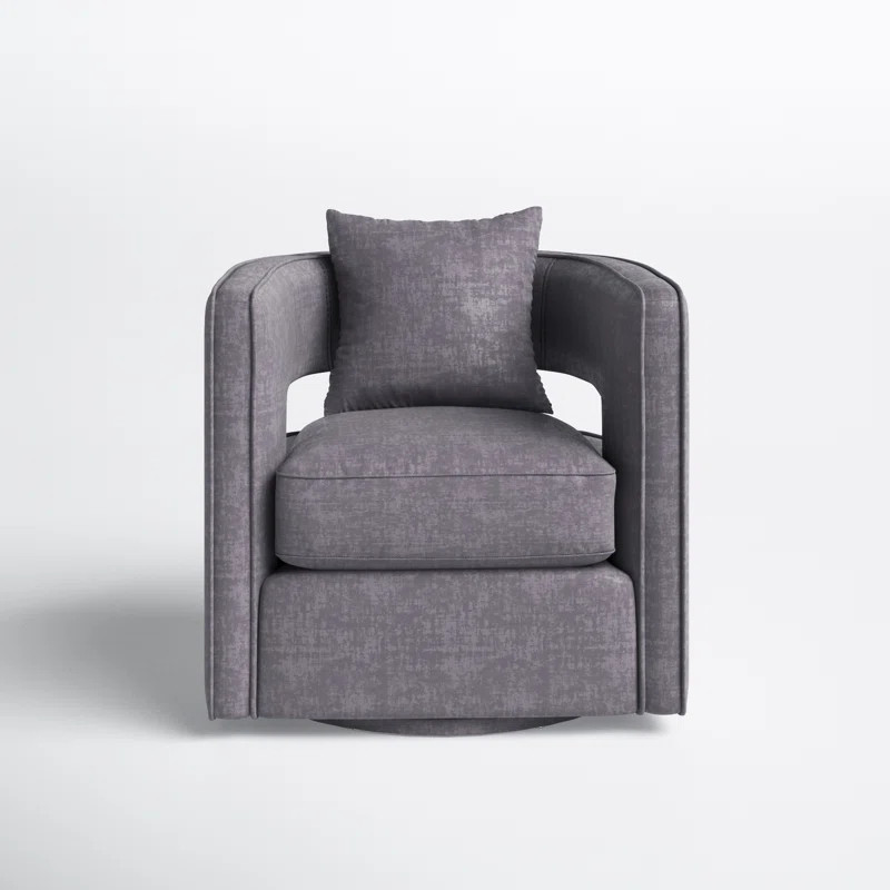 Jolia Velvet Swivel Barrel Chair | Wayfair North America