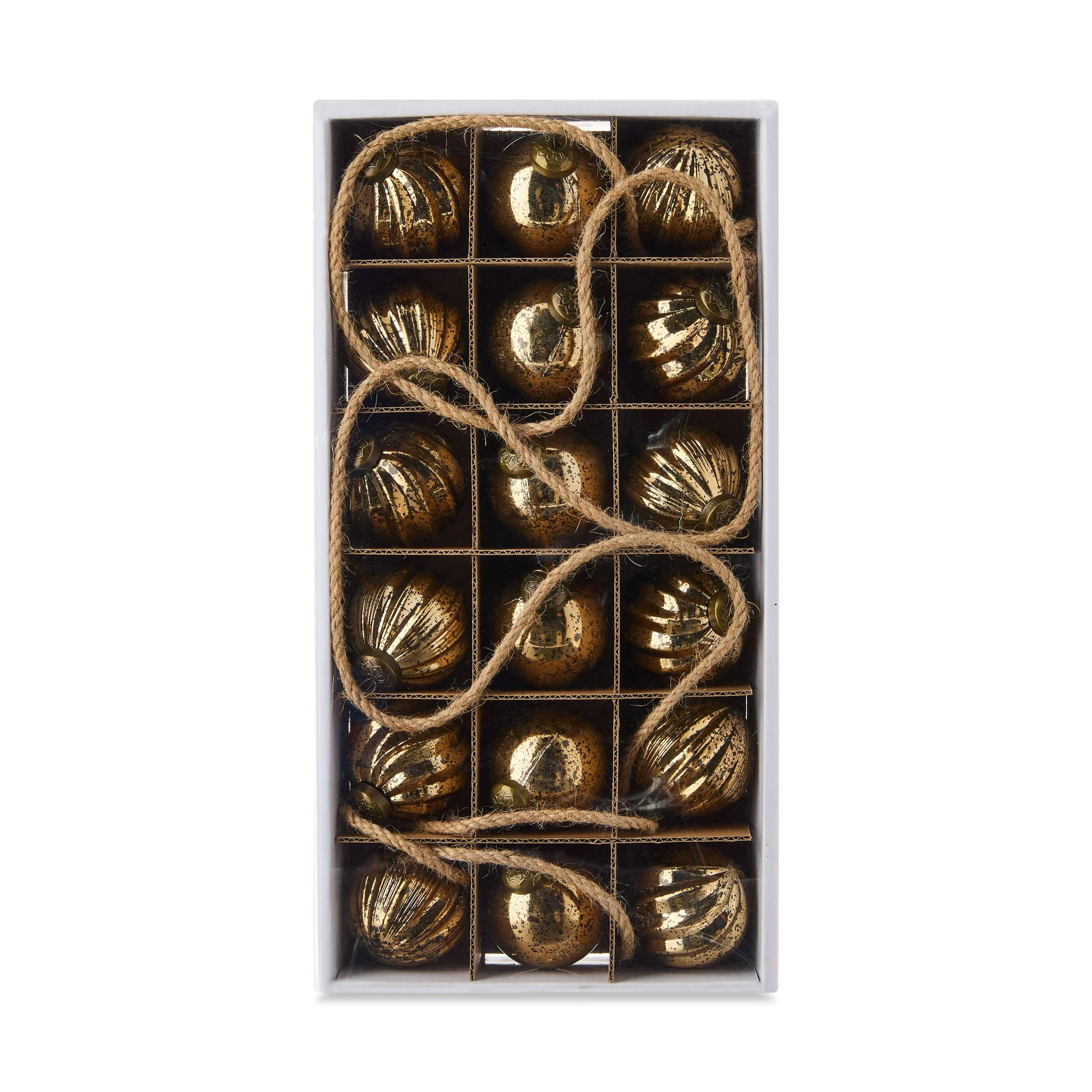 Gold Shatterproof Ornament Christmas Garland, 72 in, by My Texas House | Walmart (US)