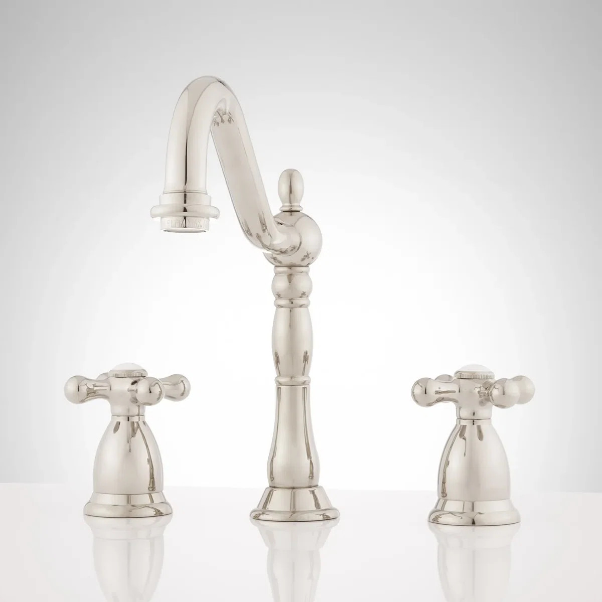 Victorian Widespread Bathroom Faucet with Cross Handles 329419 | Wayfair North America