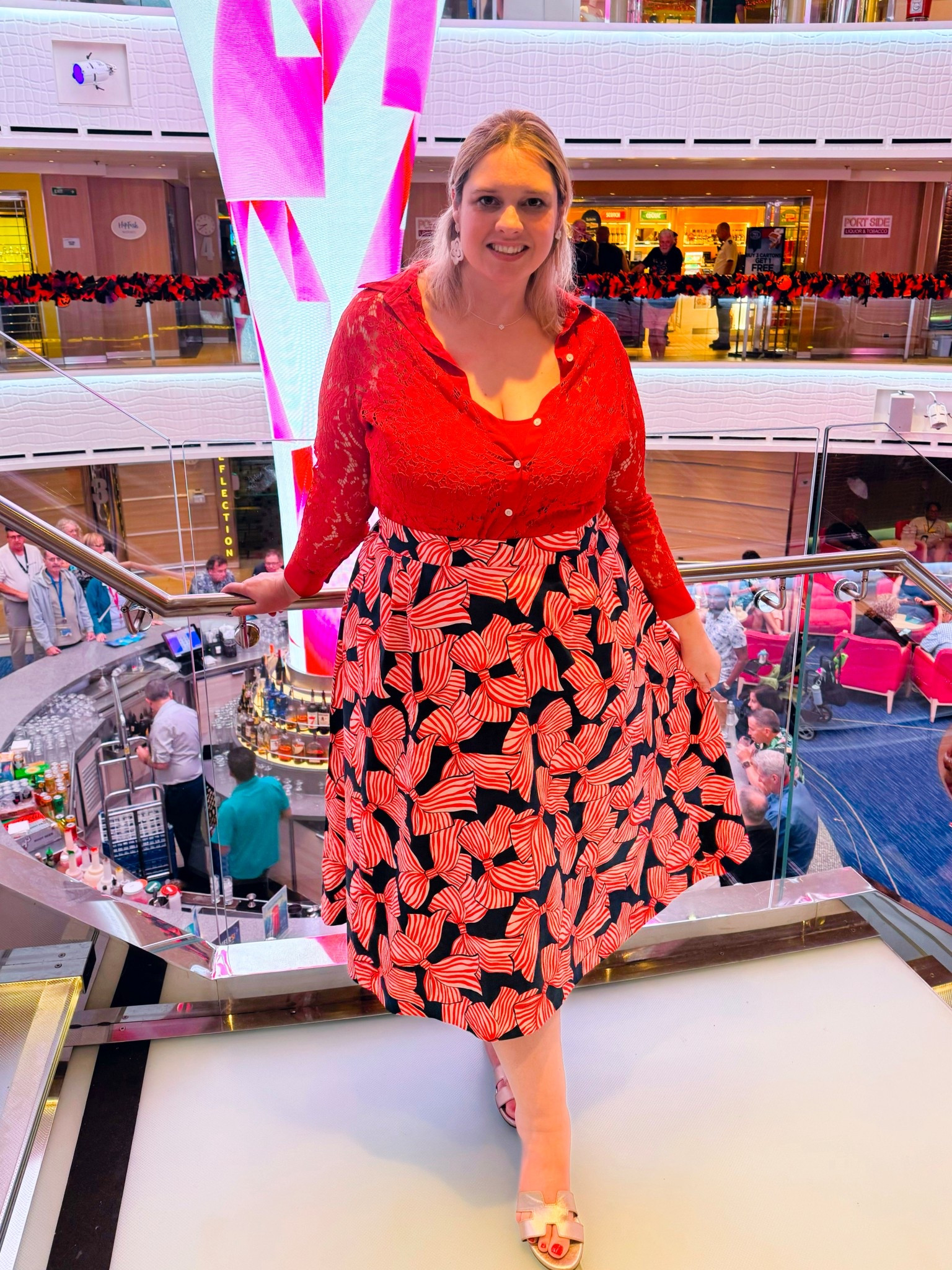 First night of our cruise ootd. Wearing a 16/18 in the skirt with no issue but my xxl top doesn’t fit the pregnancy boobs 🤣

#LTKStyleTip #LTKBump #LTKPlusSize