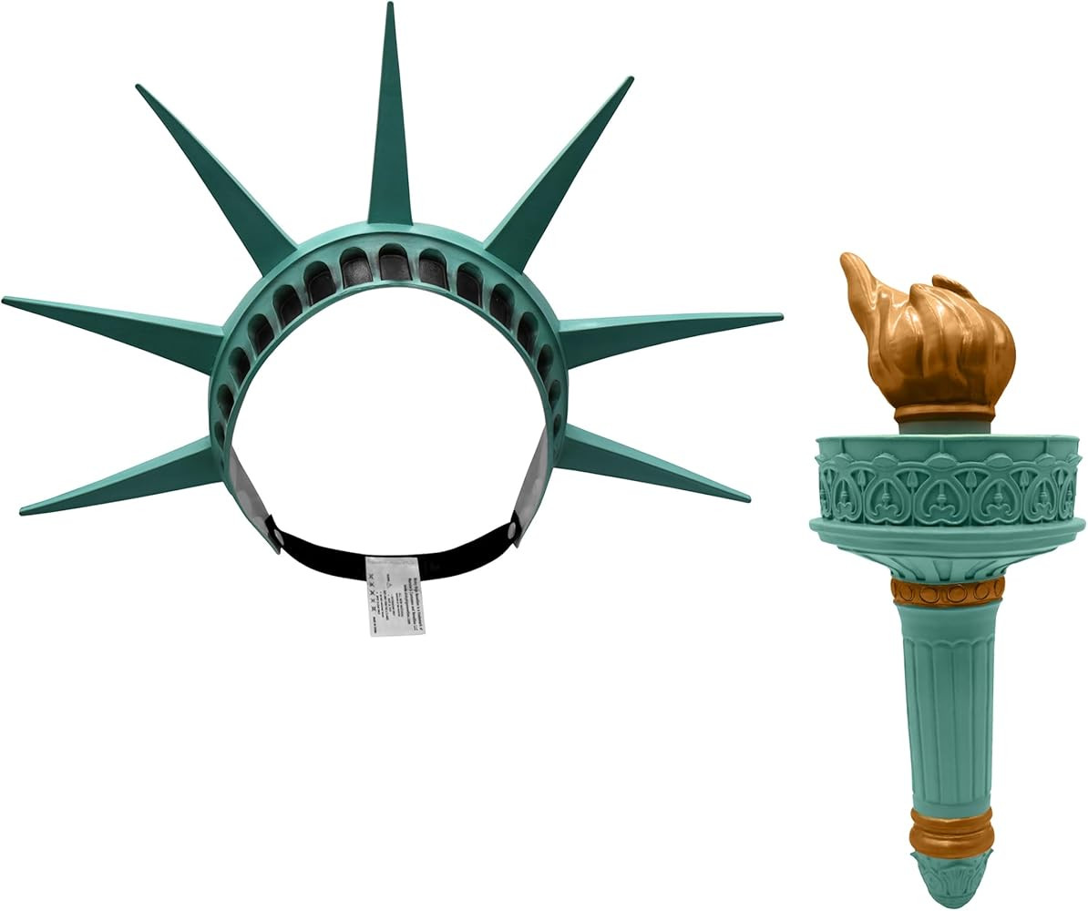 Nicky Bigs Novelties Adult Statue of Liberty Torch and Crown Headband Tiara Headpiece Patriotic L... | Amazon (US)