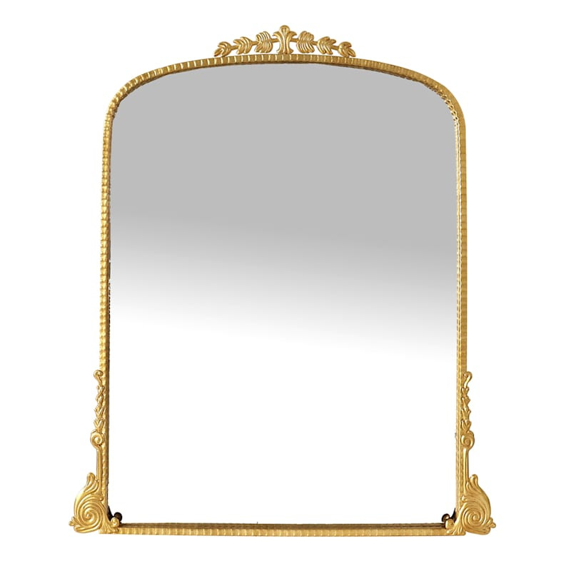 Ornate Gold Metal Leaner Mirror, 50x60 | At Home