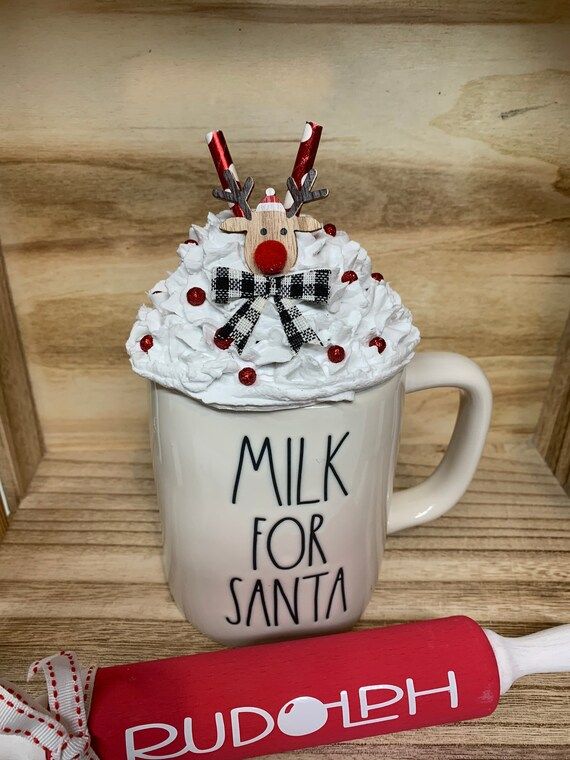 Mug topper Christmas Mug Topper Reindeer RudolphRae Dunn | Etsy | Etsy (US)