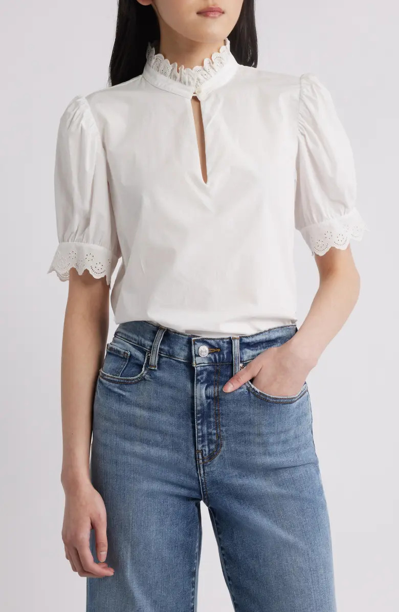 The Eyelet Inset Top | Nordstrom