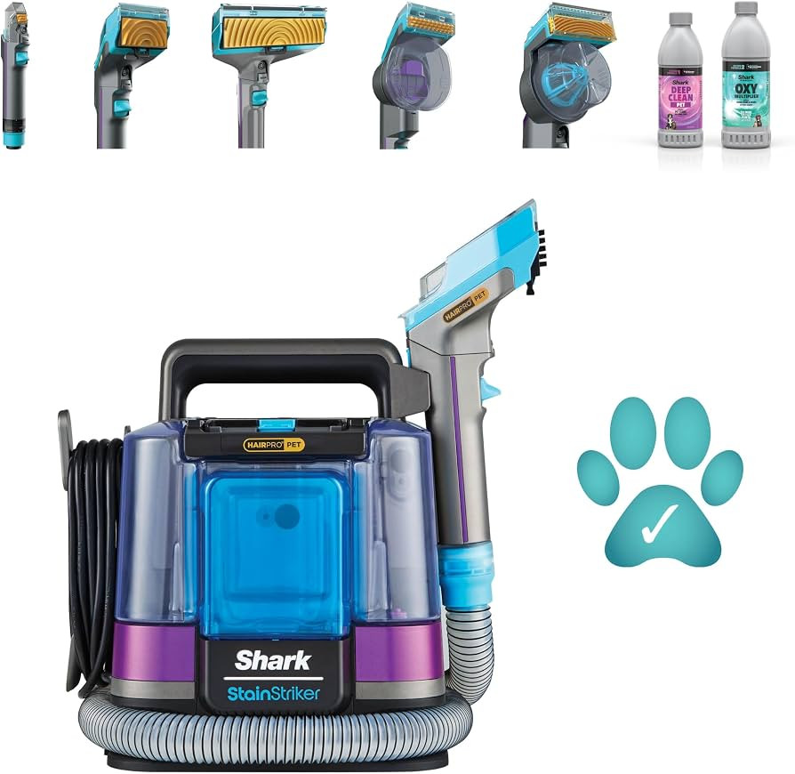 Shark StainStriker HairPro Pet Spot Cleaner, Carpet & Upholstory Cleaner, Anti-Clog Pet Hair Extr... | Amazon (UK)