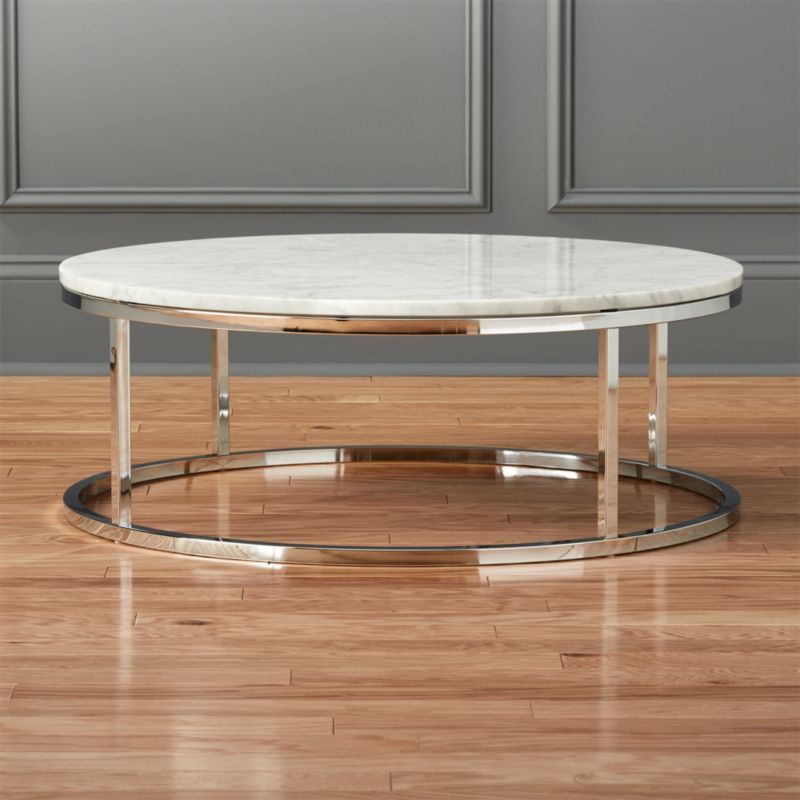 Smart Round Marble Top Coffee Table + Reviews | CB2 | CB2