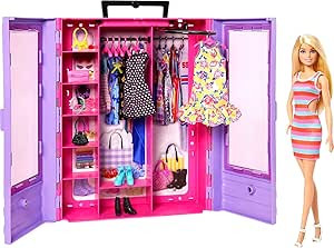 Barbie Fashionistas Doll & Playset, Ultimate Closet with Barbie Clothes (3 Outfits) & Fashion Acc... | Amazon (US)