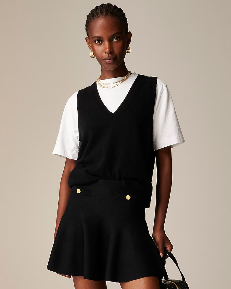 Cashmere V-neck sweater-vest | J. Crew US