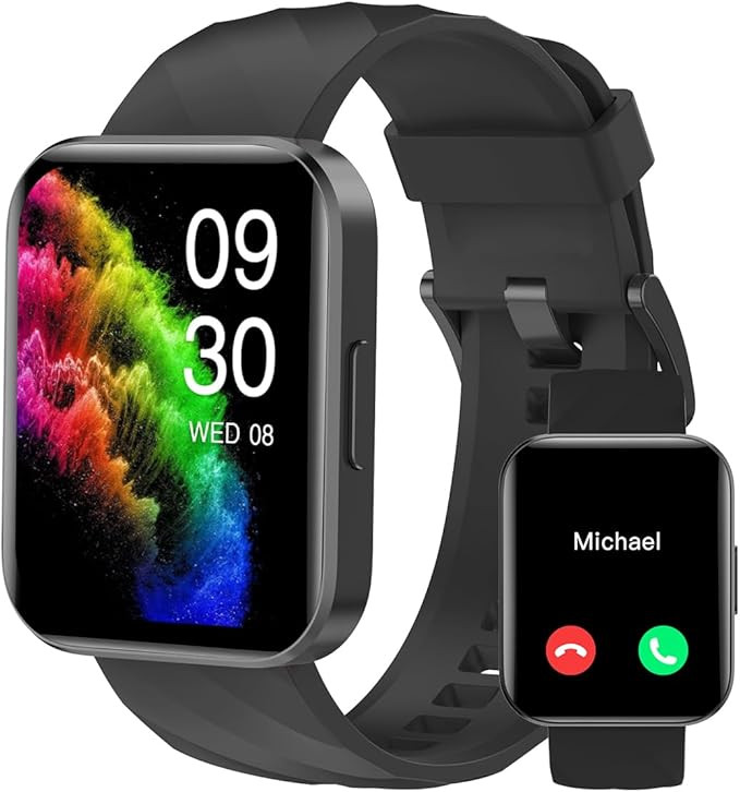 RUIMEN Smart Watches for Men Women (Answer/Make Calls) Compatible with iPhone/Android Phones, 1.8... | Amazon (US)