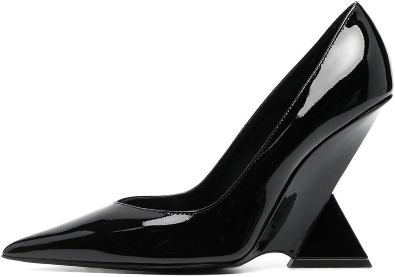 Kluolandi Women's Pumps Shoes Closed Pointed Toe Wedge Pump High Heels for Women Dress Wedding Br... | Amazon (US)