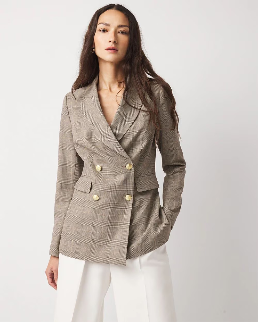 Plaid Double-Breasted Blazer60% Off. Price as Marked.Going Fast!Plaid Double-Breasted Blazer60% O... | White House Black Market