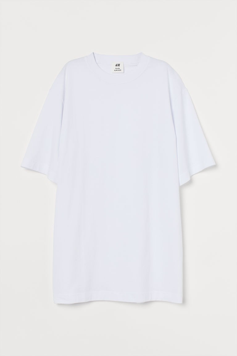 H & M - Oversized Cotton T-shirt - White | H&M (US + CA)