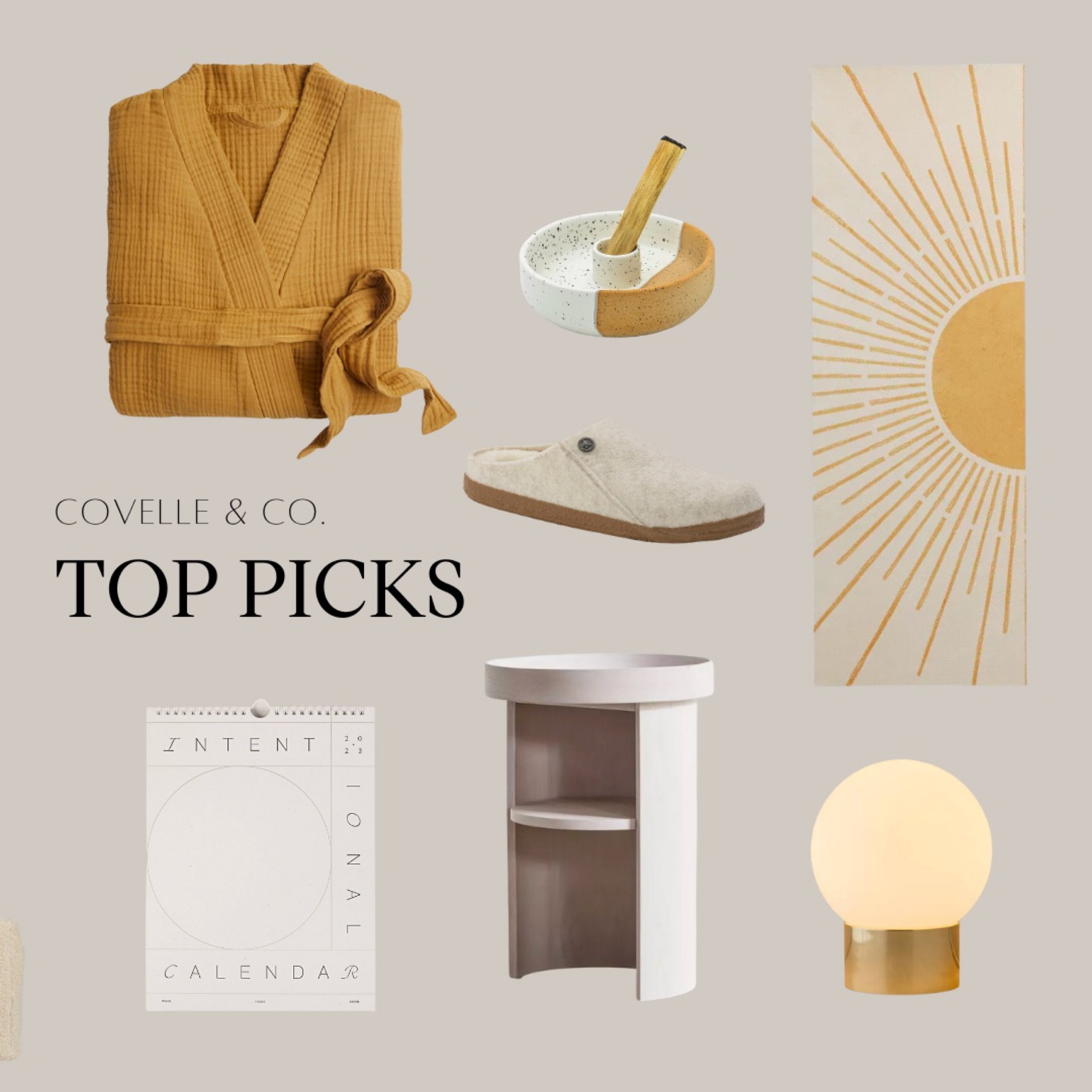 Joyful January is about finding our zen, leading with intention, and finding inner peace. 

This Wild House Paper intentional calendar is another great find inspired by my friend Jess, who is a never-ending source of cool, trendy ideas. It's an excellent method to realign and get inspired at the start of each month. 

After reading this week's #toppicks, I can almost feel myself wearing this luscious robe and cozy berk slippers,& lighting some Palo Santo for a nice morning yoga session on this sun-shining mat! 

#designingrealestatesuccess #realtorinteriordesigner #instarealestate #lifestyle #ltk #ltkhome #ltkstyle #covelleco #instainteriordesign #interiordesigner #interiordesign #style #fashion #wedontjustsellthehomewesellthelifestyle #lifestyle

#LTKFind #LTKfit #LTKhome