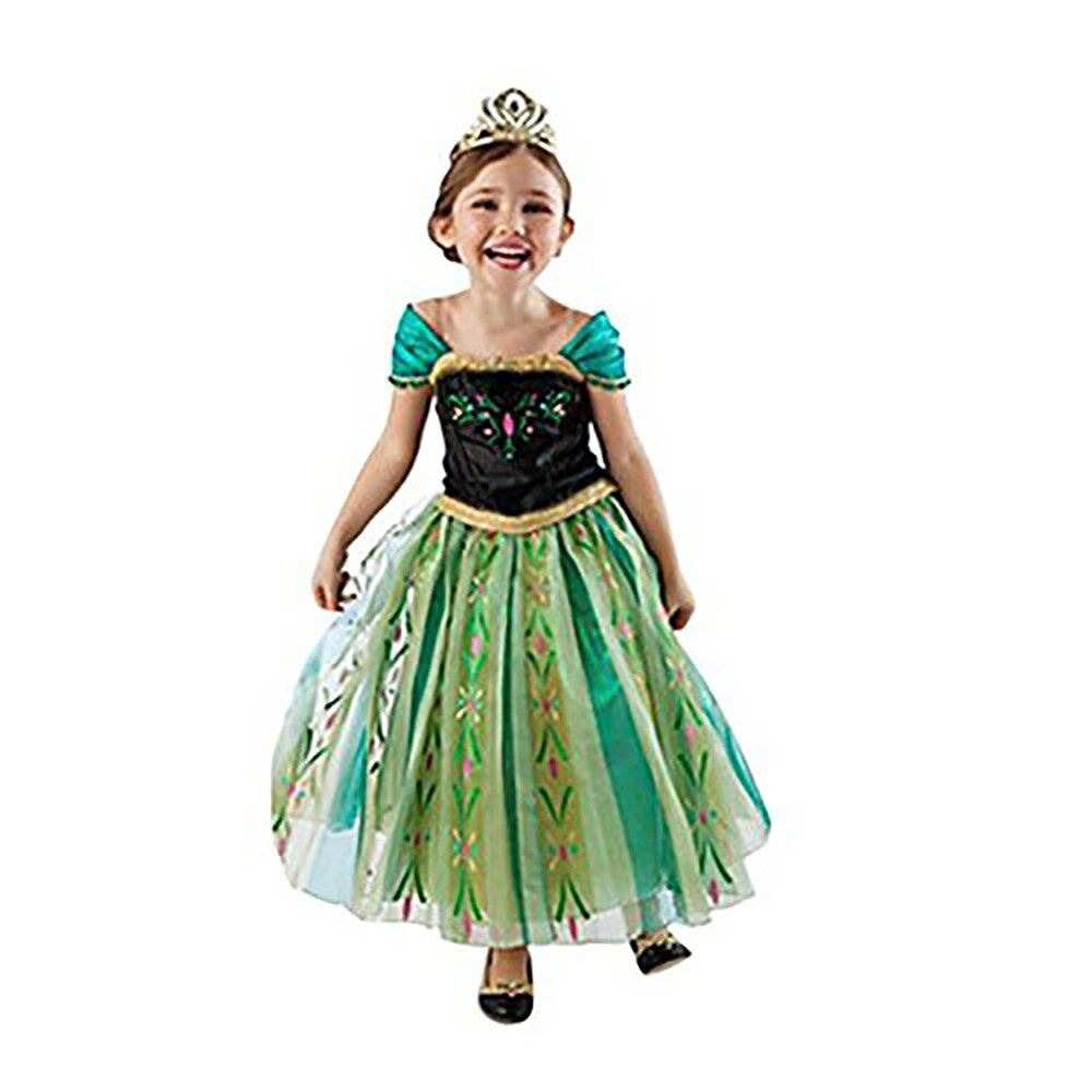 KAWELL Princess Anna Costumes Birthday Party Costume Cosplay Dress up for Little Girls | Walmart (US)