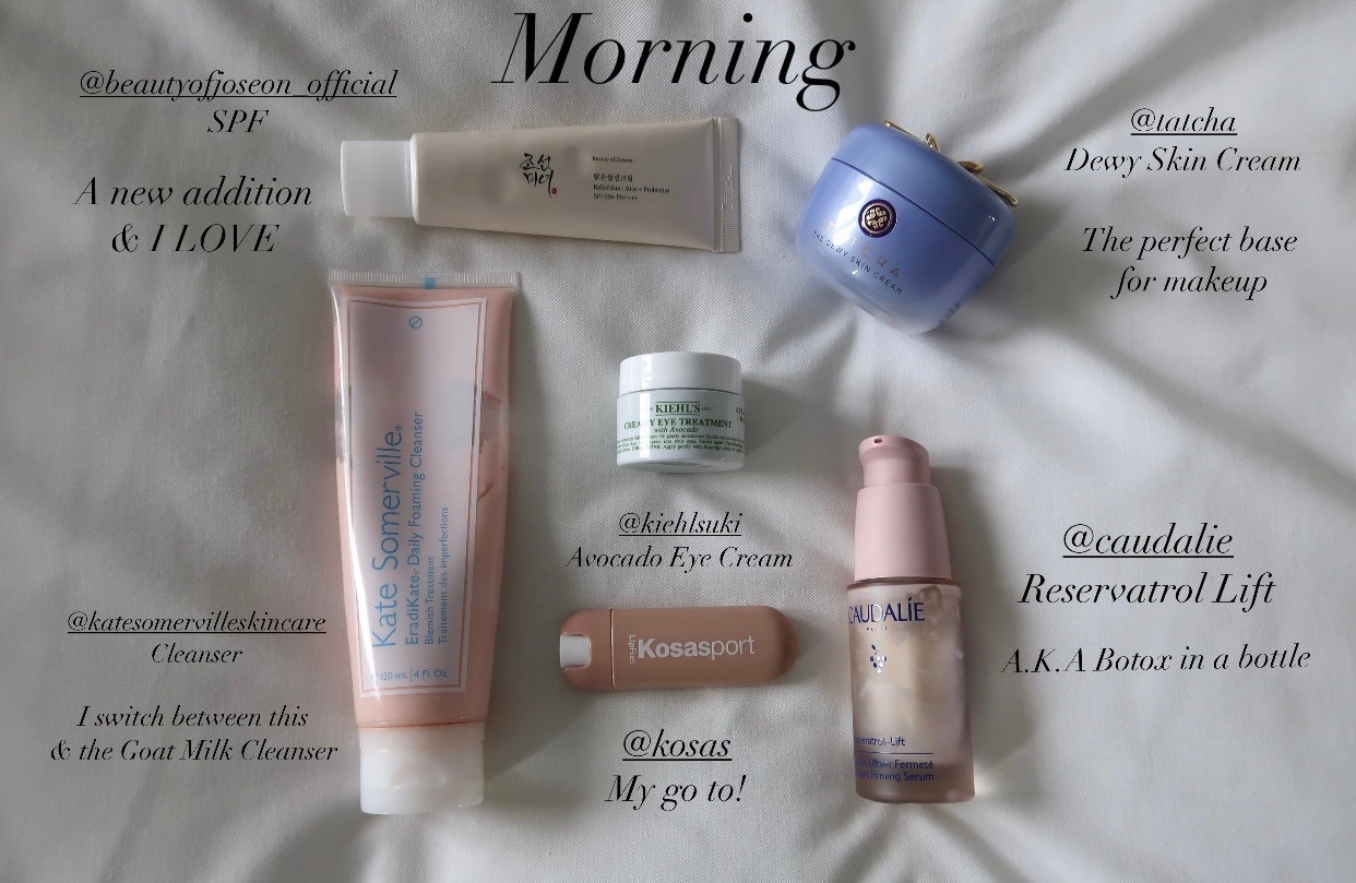 My morning skincare 🤍

#skincare #skincareroutine #morningskincareroutine #luxuryskincare #dryskin #20sskin #skincareinyour20s #koreanskincare #koreanspf #beautyofjoseon #caudalie #spacenk #tatcha #katesomerville #kosas #skincareessentials #skincarerecommendations 

#LTKgiftguide #LTKbeauty #LTKuk