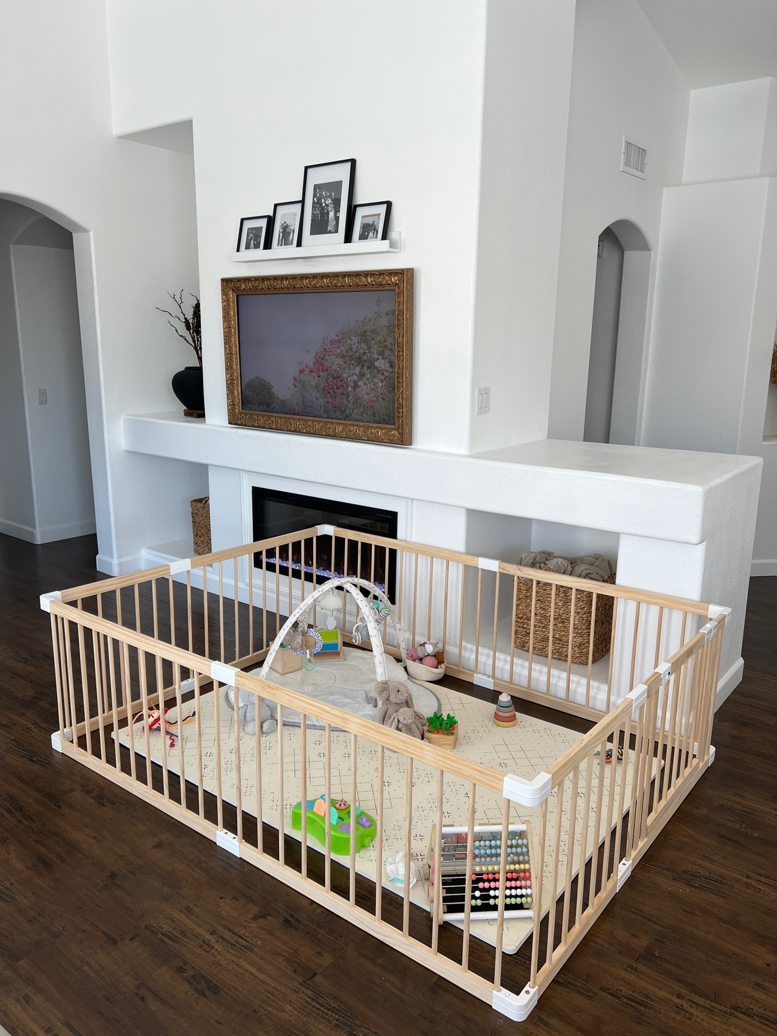 Finally linking our play pen crate and pad from amazon! 🤍 

#LTKbaby