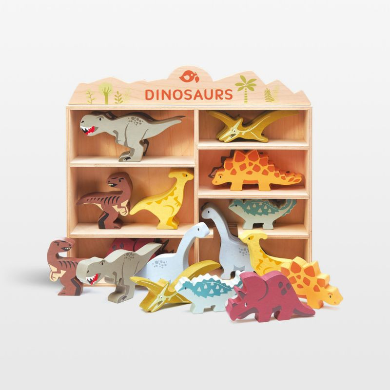 Tender Leaf Wooden Dinosaurs Kids Toy Set + Reviews | Crate & Kids | Crate & Barrel