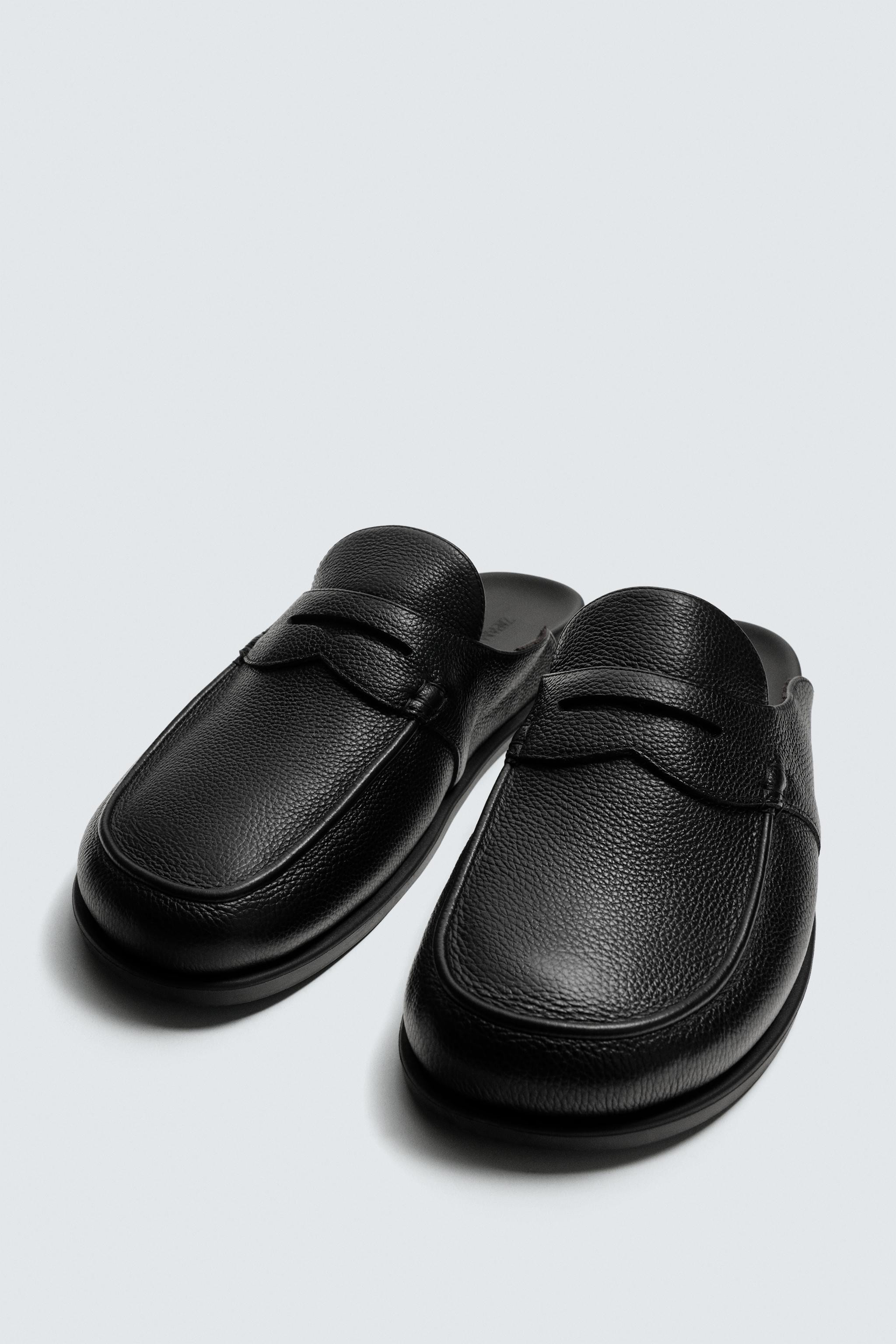 LEATHER LOAFER CLOGS | Zara US