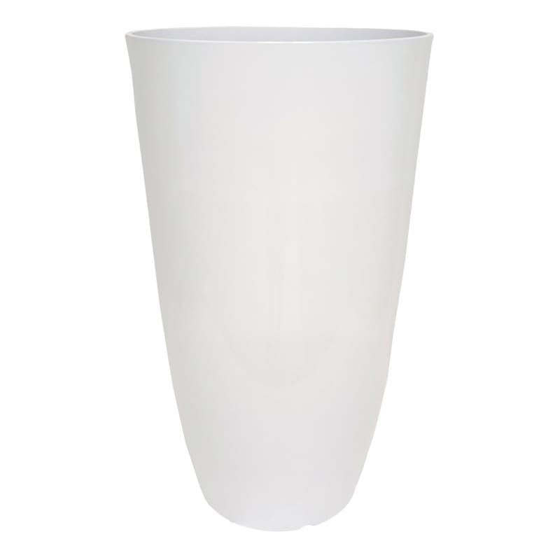Nora White Tall Outdoor Planter, Medium | At Home