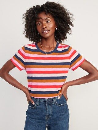 EveryWear Striped Slub-Knit T-Shirt for Women | Old Navy (US)