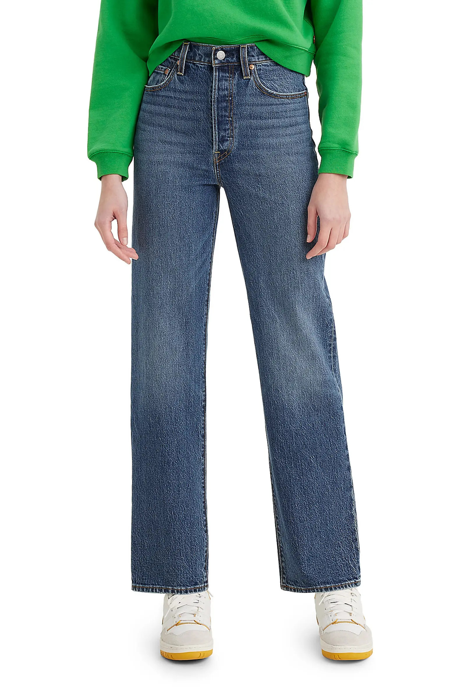 Ribcage High Waist Straight Leg Jeans | Nordstrom