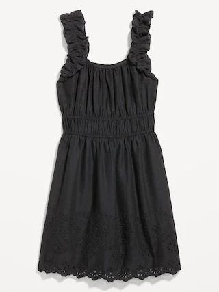 Waist-Defined Ruffle-Trimmed Mini Dress for Women | Old Navy (US)