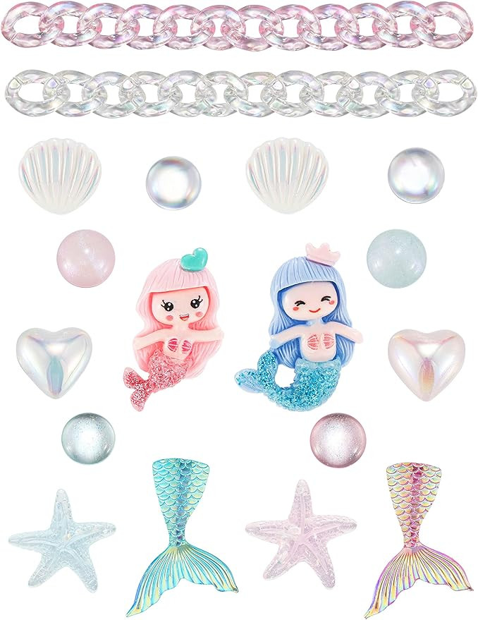 Bling Pink Shoes Charm for Croc With Chains Designer Fancy Summer Beach Ocean Shoe Decoration Pac... | Amazon (US)