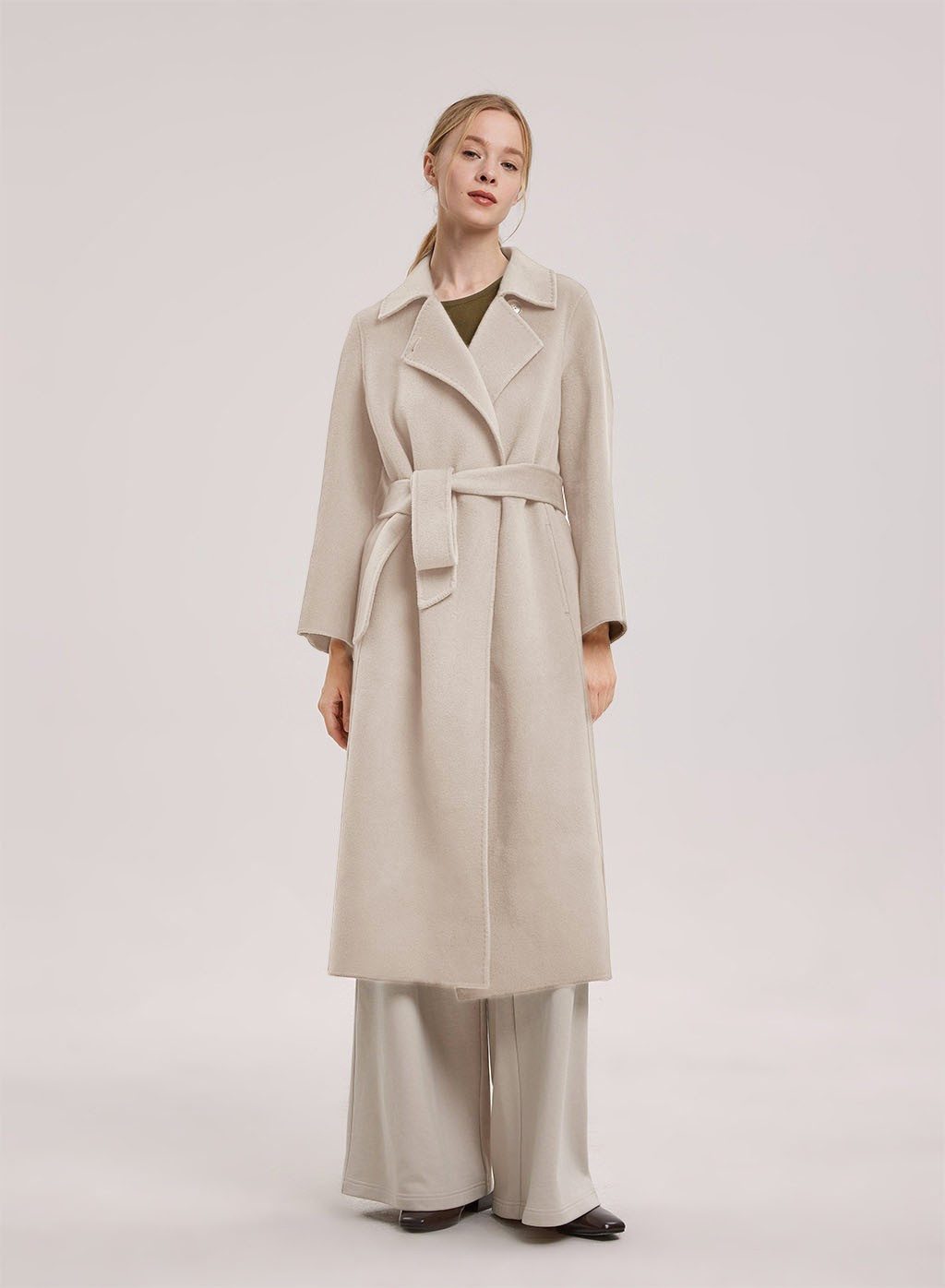 Alexa Peaked Lapel Coat | NAP Loungewear