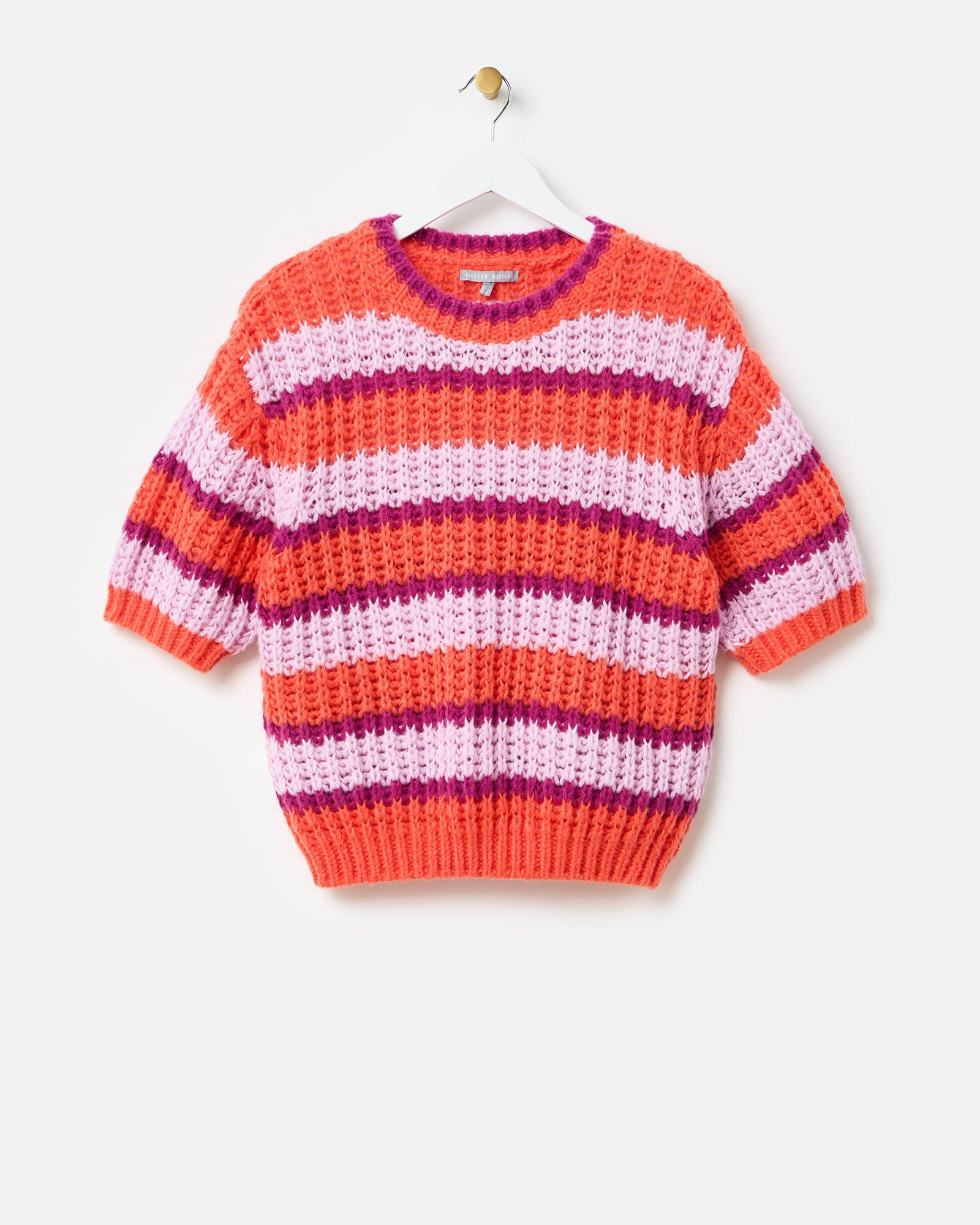 Striped Lofty Short Sleeve Jumper | Oliver Bonas | Oliver Bonas (Global)