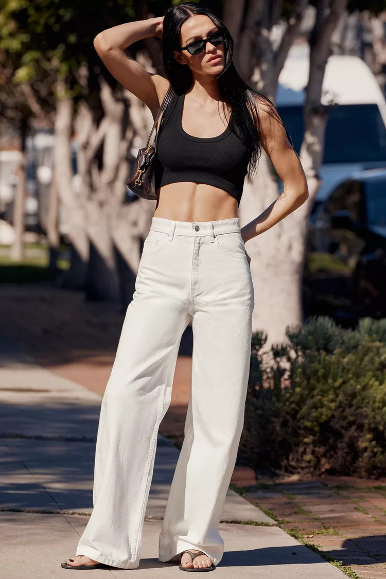 TRF HIGH WAIST EXTRA WIDE LEG JEANS | Zara US