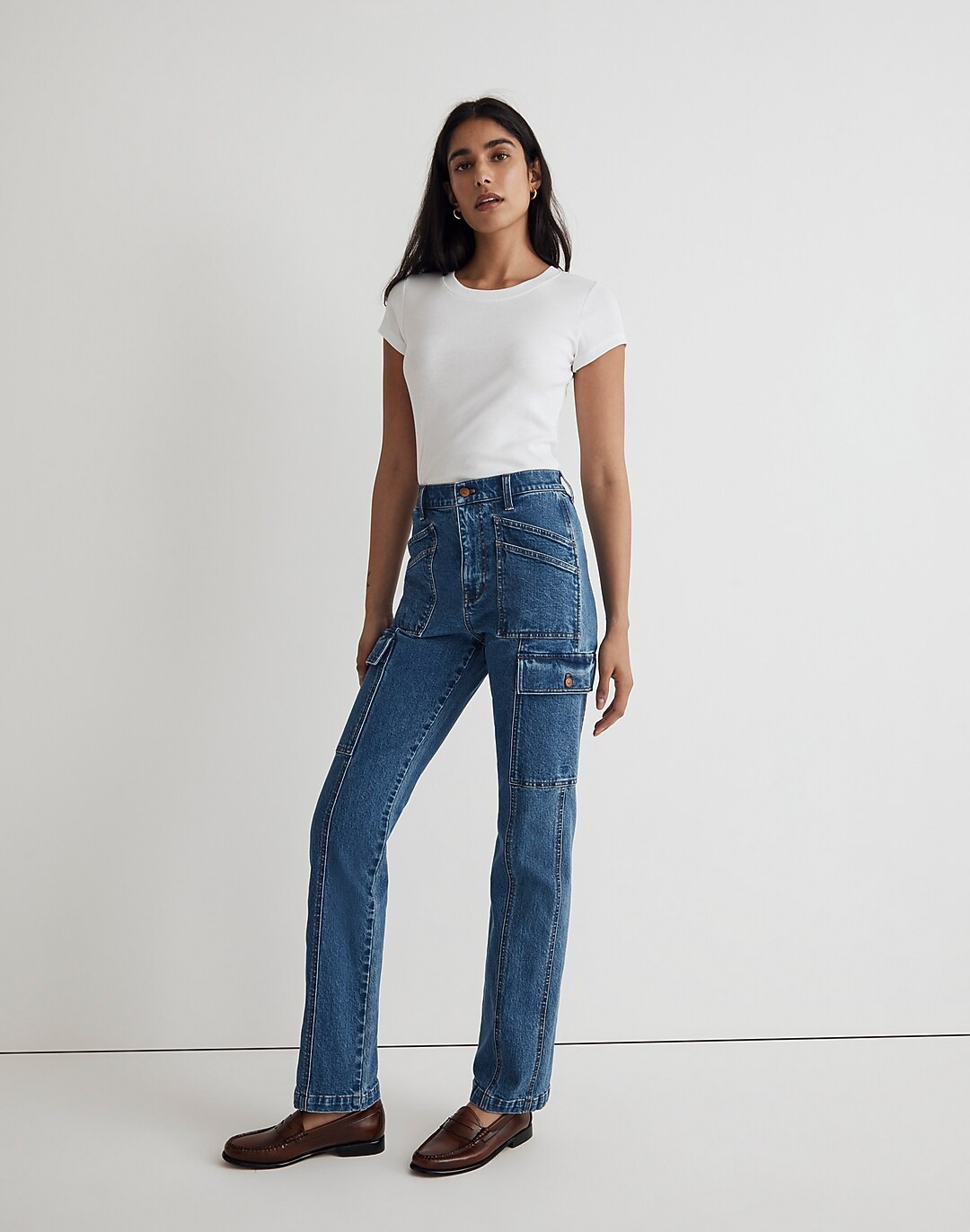 The '90s Straight Cargo Jean in Densmore Wash | Madewell
